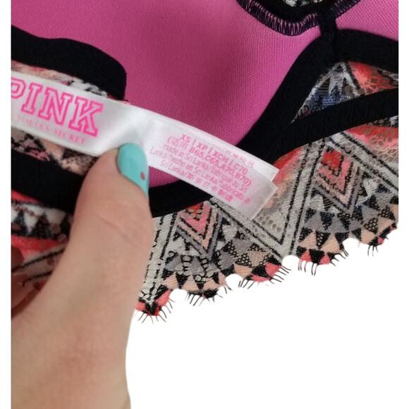 Victoria Secret Pink Aztec Beautiful Colors Lace Bartlett Underwire Padded XS - Picture 4 of 6